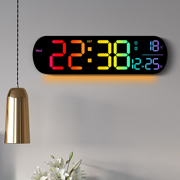 Digital LED Alarm Clock with Multifunctional Display Bowlift