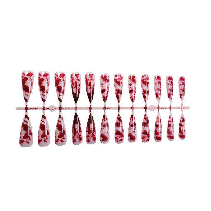 Art nail set with decorative marble pattern Bowlift