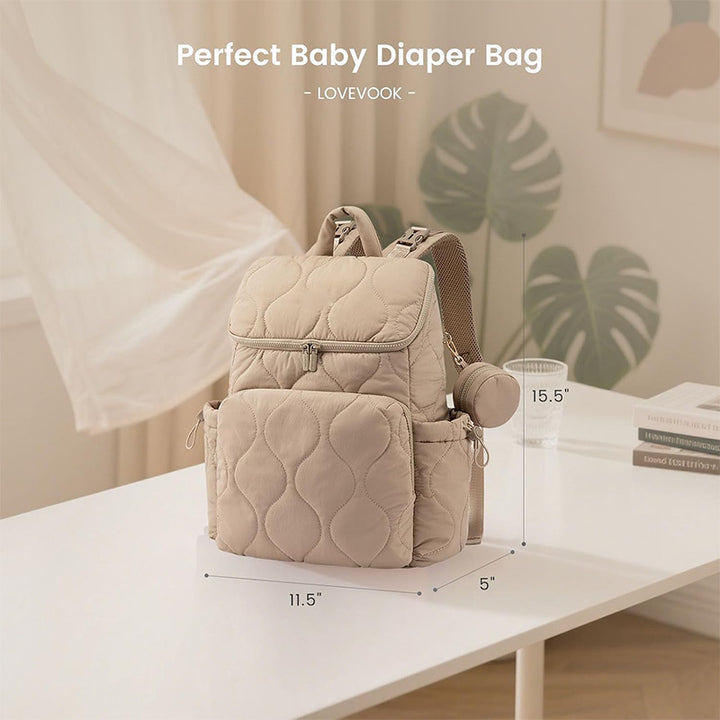 Fashionable Padded Backpack with Removable Cosmetic Organizer Bowlift