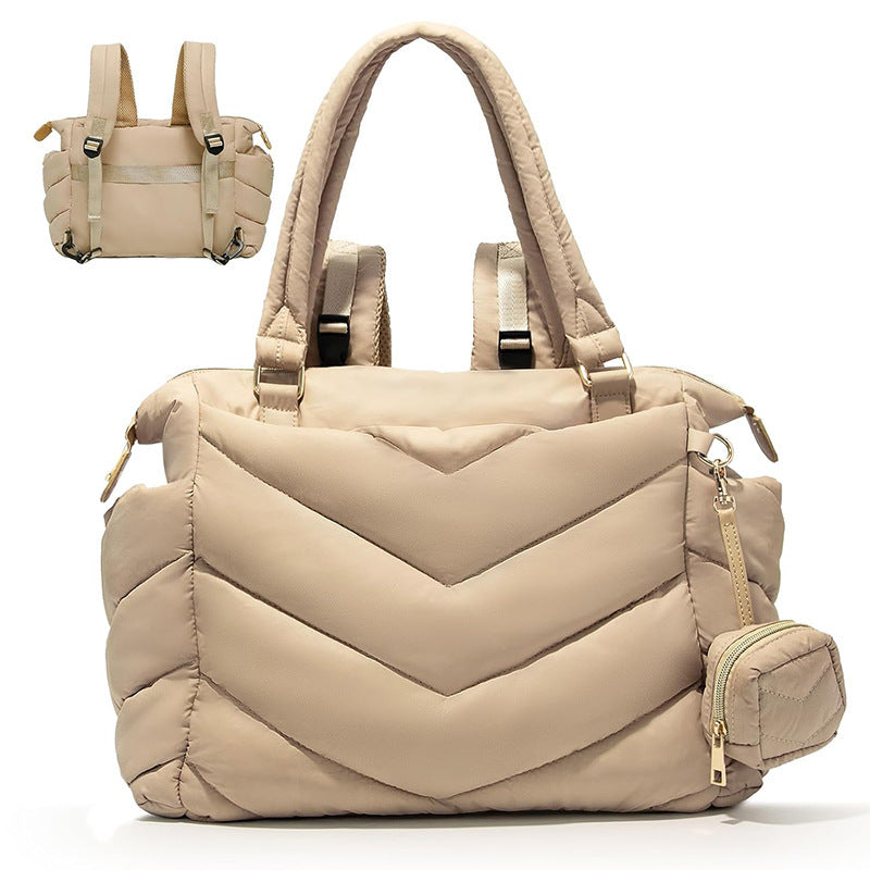 Multifunctional quilted shoulder bag with removable inner compartment Bowlift