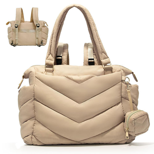 Multifunctional quilted shoulder bag with removable inner compartment Bowlift