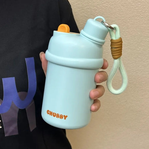 Women's Sporty Water Bottle with Practical Carrying Strap Bowlift