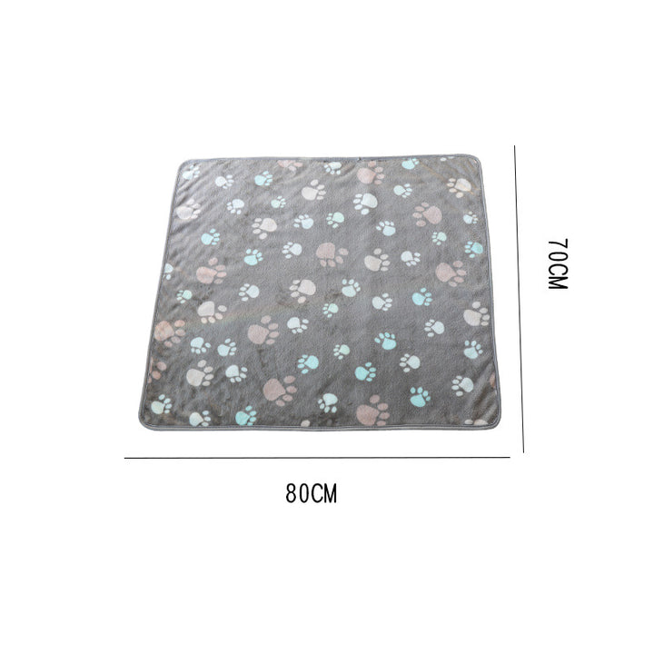 Women's Plush Pet Lounger Mat with Cute Paw Print Bowlift