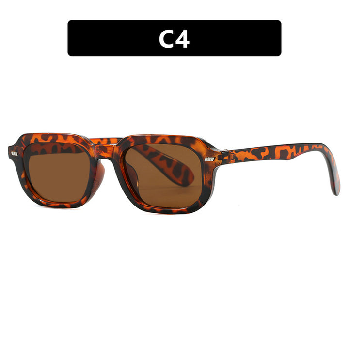Women’s square sunglasses with high-gloss transparent frame and polarized lenses Bowlift