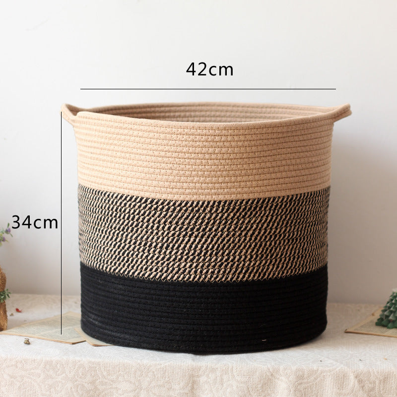Stylish storage bucket made of woven natural material Bowlift