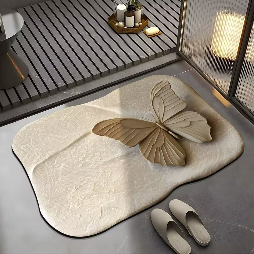 Decorative Butterfly Bath Mat Bowlift