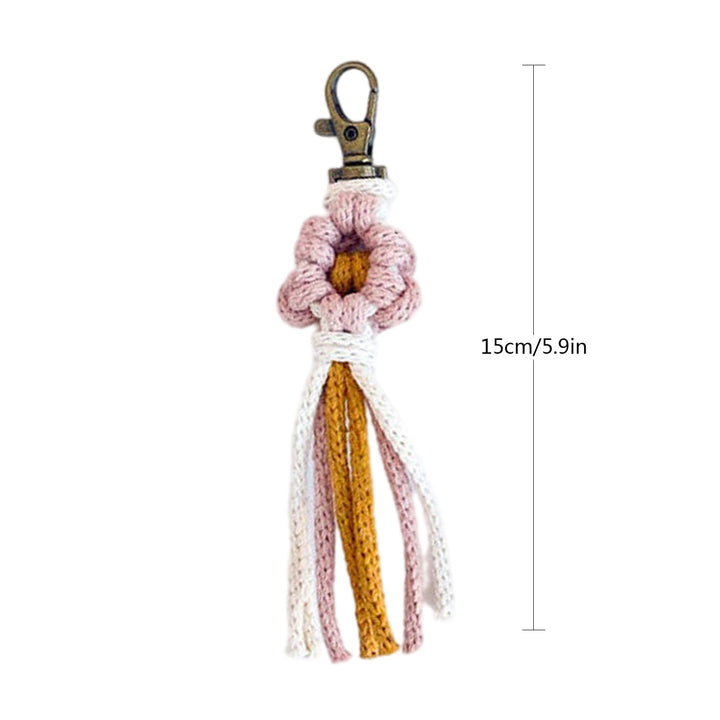 Handcrafted Macrame Flower Keychain Bowlift