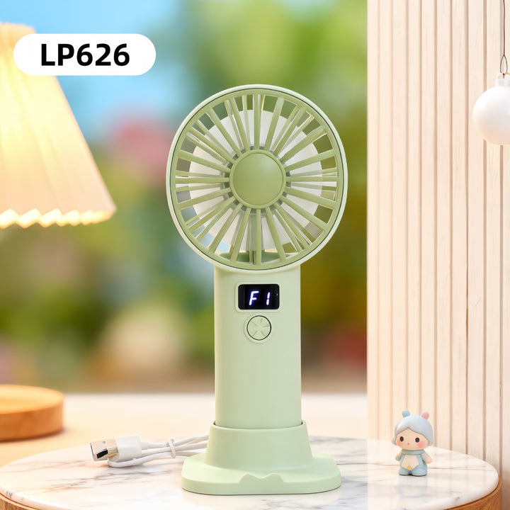 Women Portable Mini Fan with Digital Control and Multiple Speed Levels Bowlift