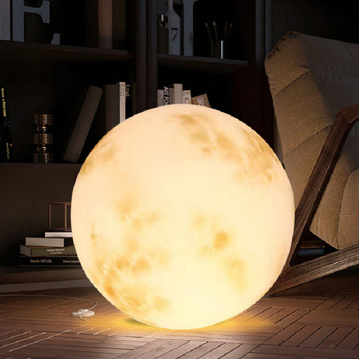Outdoor moon sphere garden lamp solar powered rechargeable waterproof decorative orb light Bowlift
