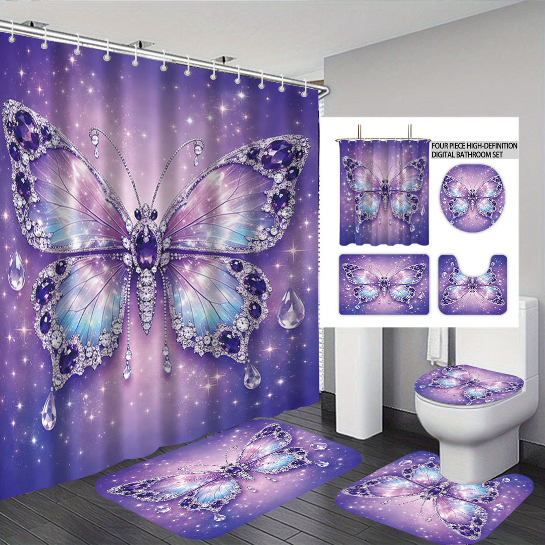 Bunny-Themed Digital Bathroom Decor Set Bowlift