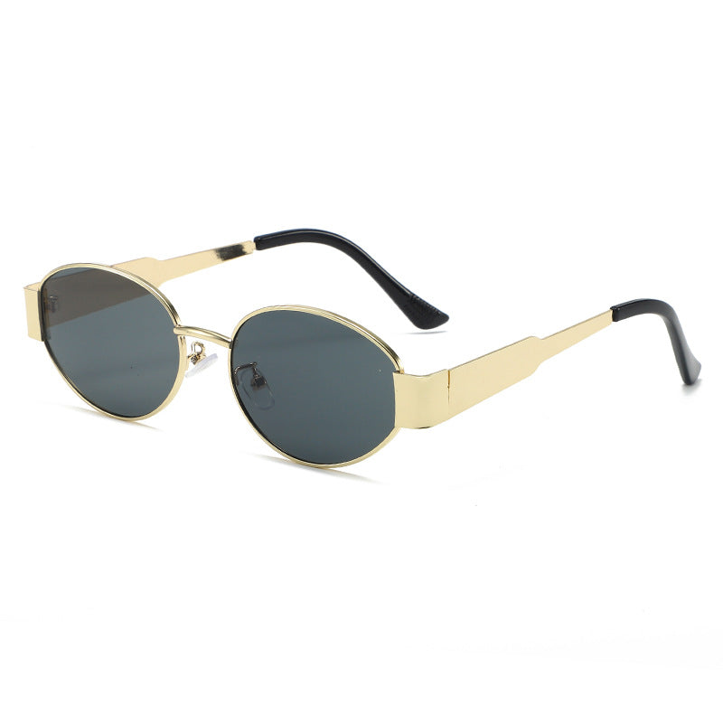 Retro Oval Frame Sunglasses