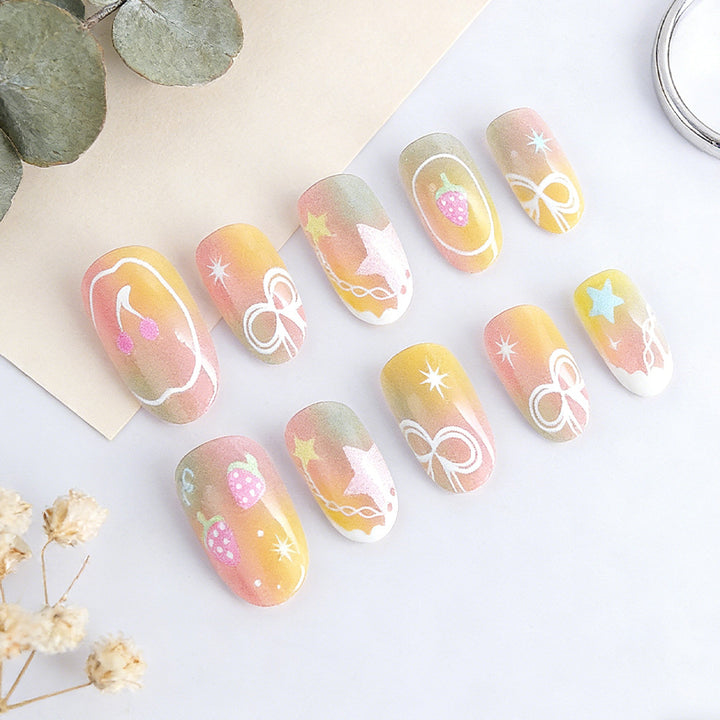 Creative French Tip Nail Art Bowlift