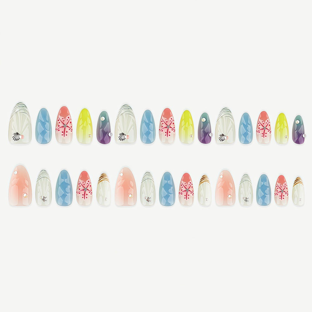 Artificial Nail Set with Floral 3D Design Bowlift