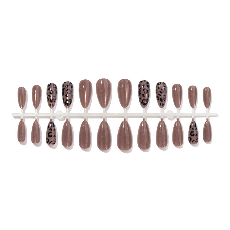 Decorative Leopard Print Press-On Nail Set Bowlift