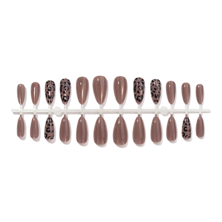 Decorative Leopard Print Press-On Nail Set Bowlift