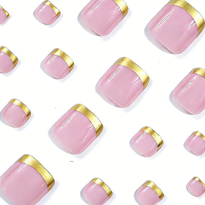 Elegant Gold Tipped Nail Art Bowlift