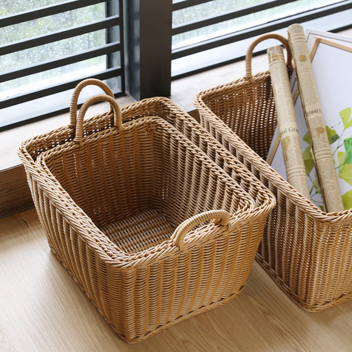 Unisex Spacious Storage Basket made of Woven Rattan Bowlift