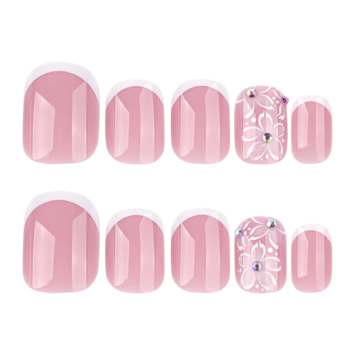 Artful Nail Art with Flower Design Bowlift