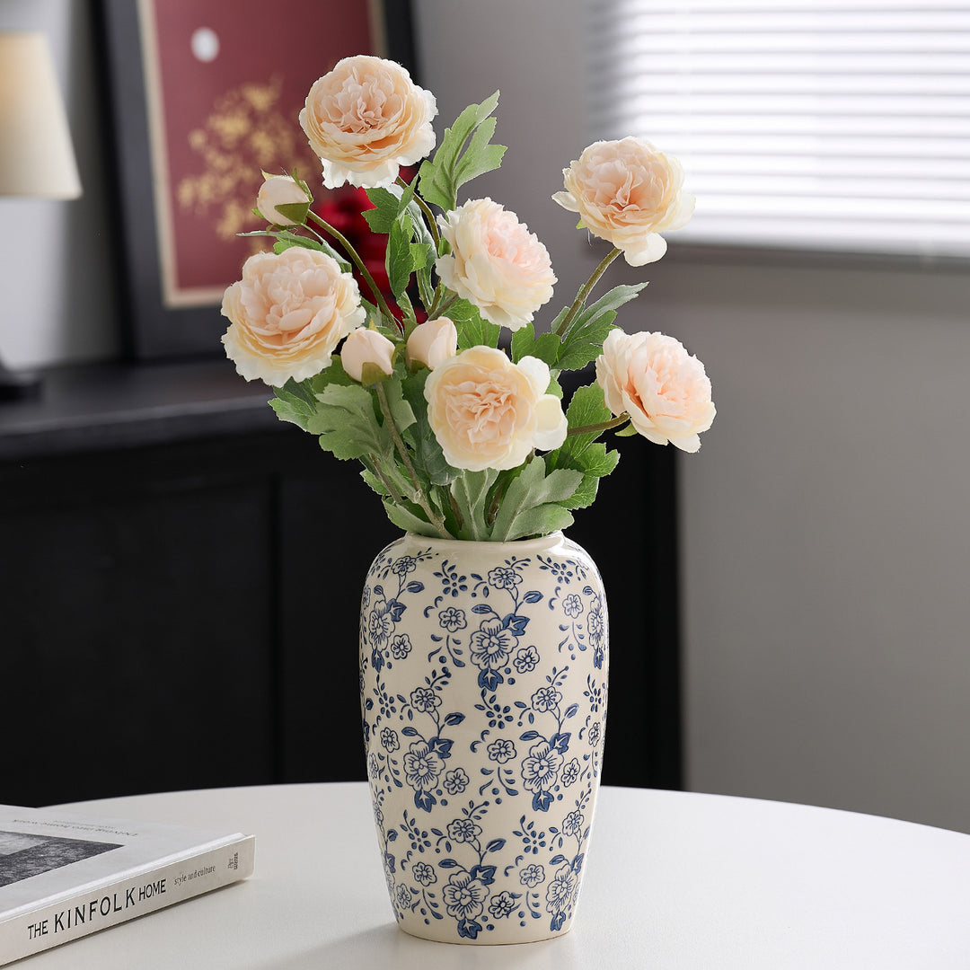 Decorative ceramic vase with floral pattern Bowlift