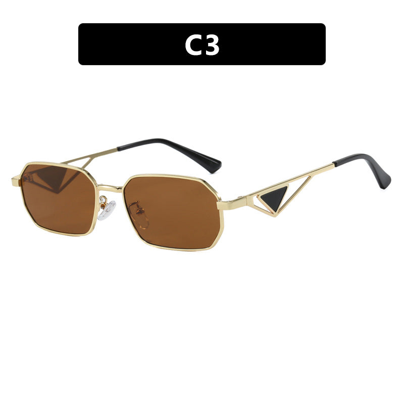 Women geometric luxury sunglasses with slim glossy frame Bowlift