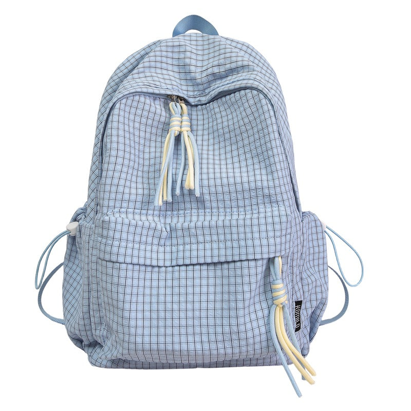Casual Checkered Backpack
