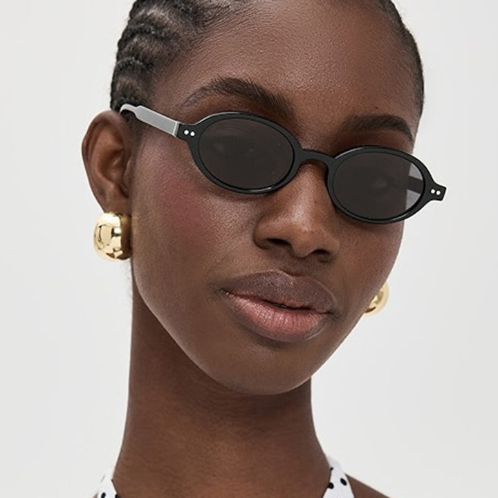 Ladies fashionable oval-shaped sunglasses with fancy frame Bowlift