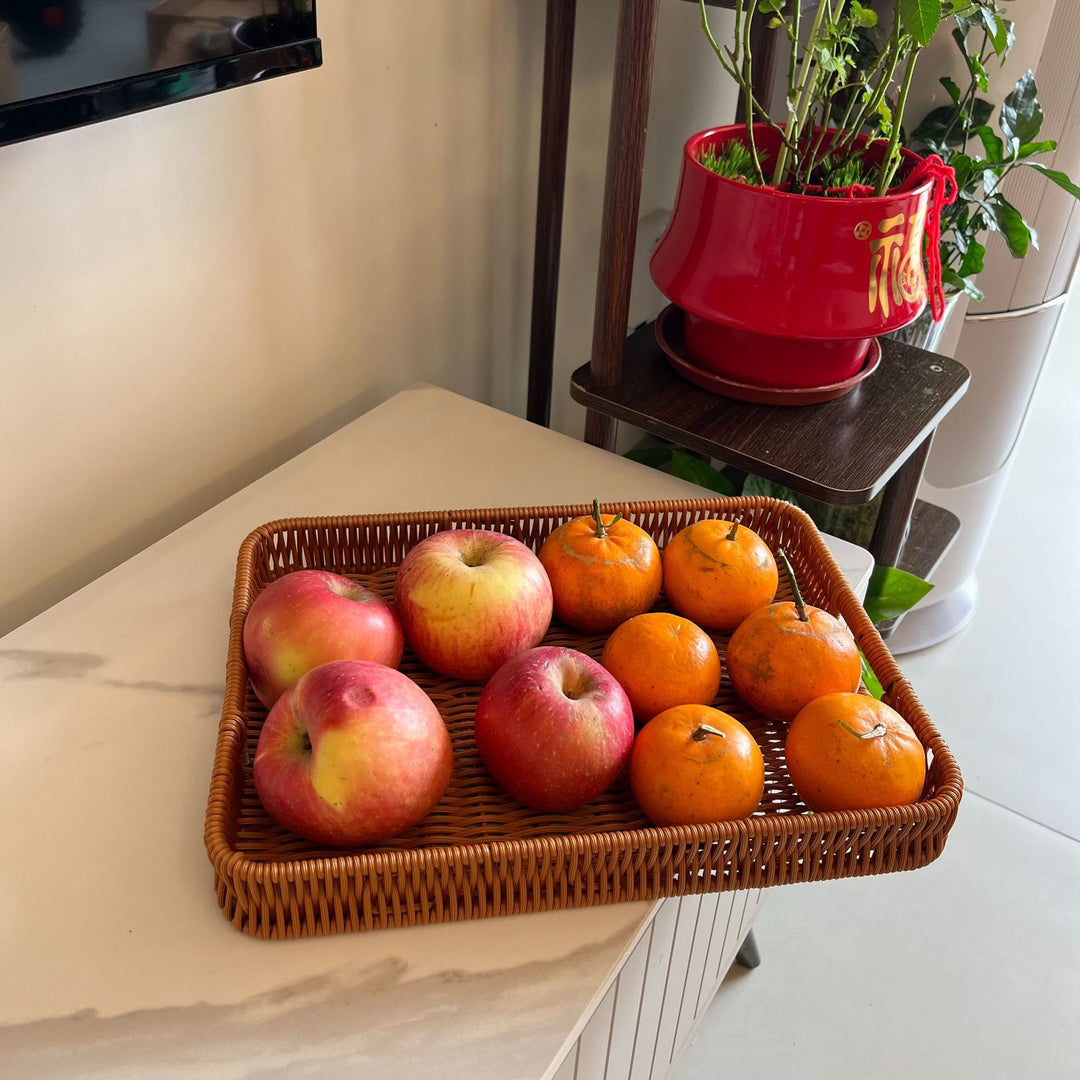 Woven Fruit Serving Tray Bowlift