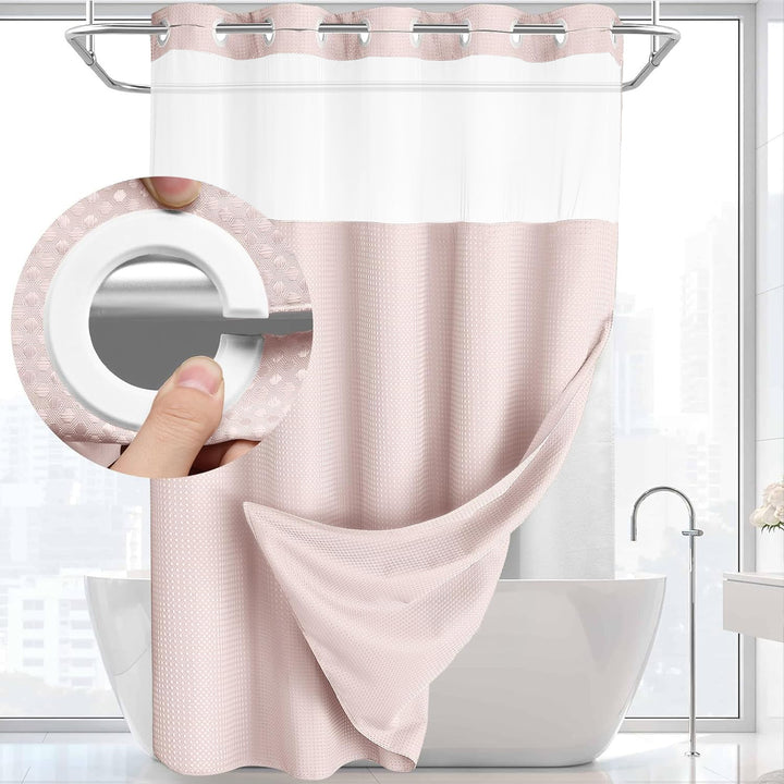 Textured Weave Shower Curtain Bowlift