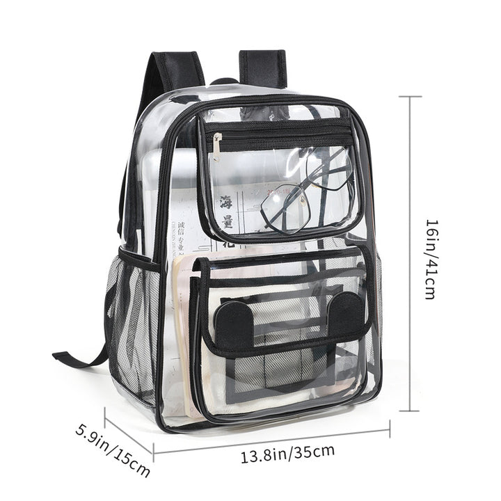 Transparent backpack with multiple compartments Bowlift
