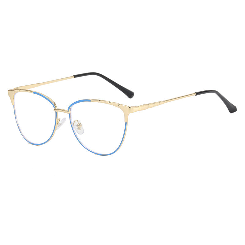 Ladies Cat-Eye Glasses with Fine Metal Accents Bowlift