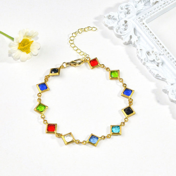 Colorful Gemstone Statement Bracelet Bowlift