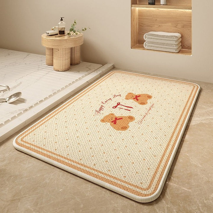 Cartoon Dog-Themed Bath Mat Bowlift