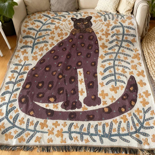 Artistic Animal Print Throw Blanket