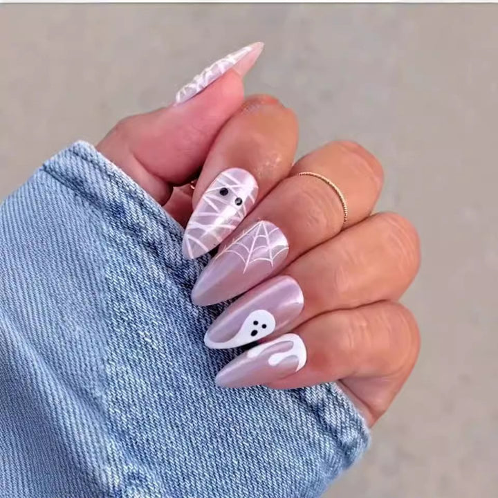 Artistic Halloween-Themed Press-On Nails Bowlift