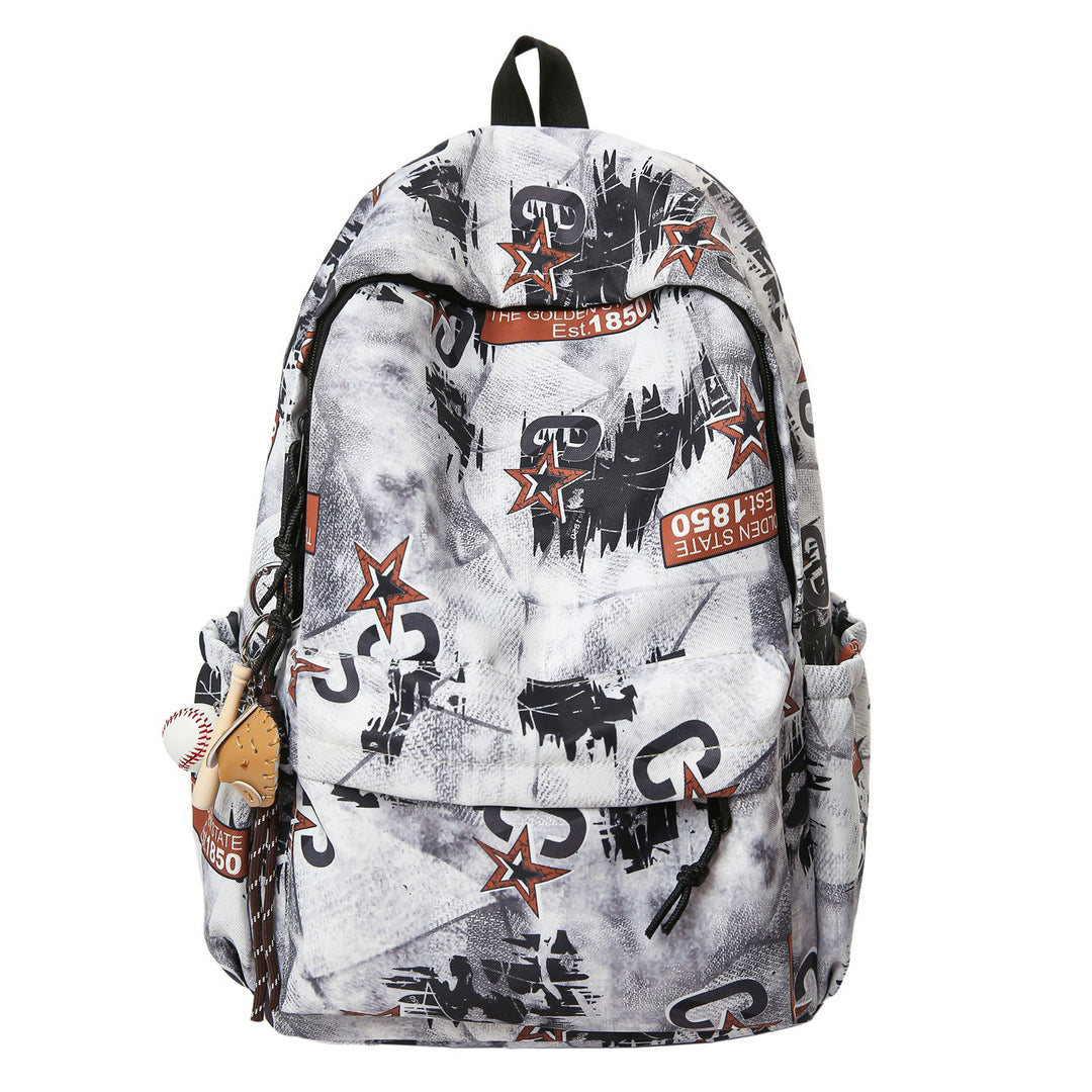 Graphic Print Multi-Compartment Backpack