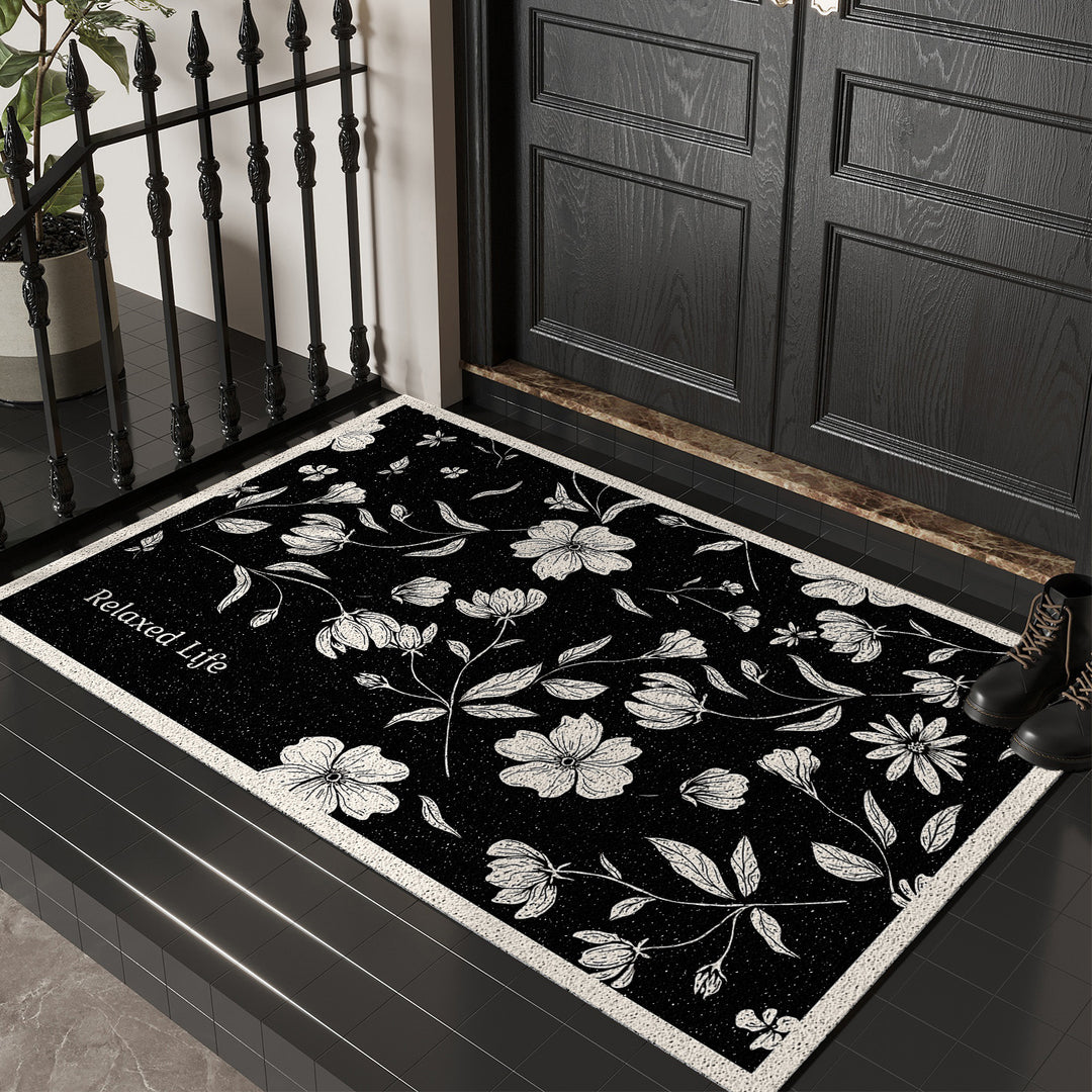 Floral Print Decorative Entry Mat Bowlift