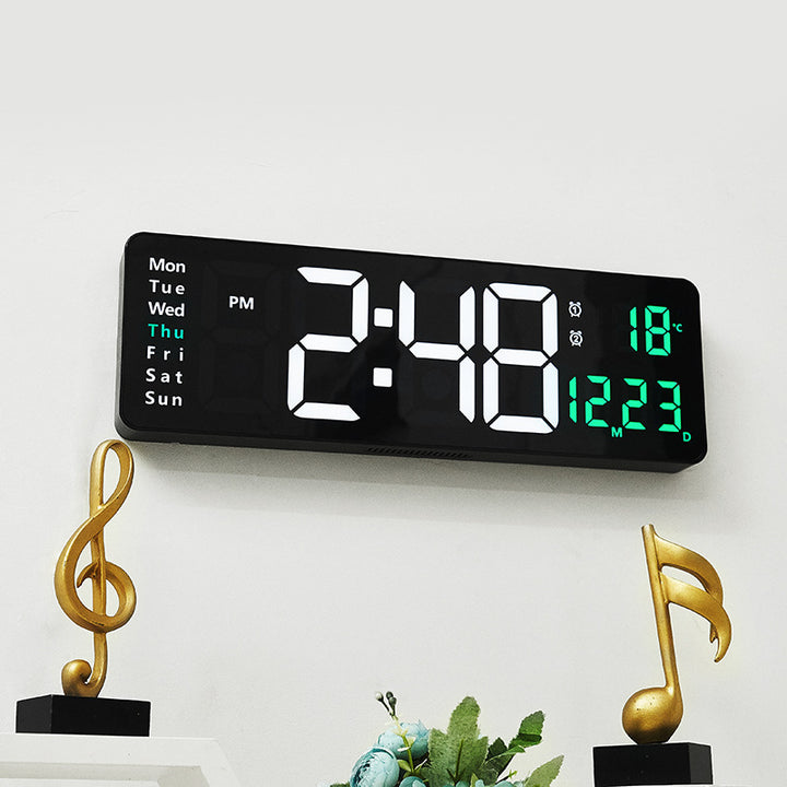 Digital wall clock with multifunctional LED display Bowlift