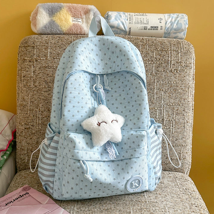 Cute Star-Patterned Backpack Bowlift
