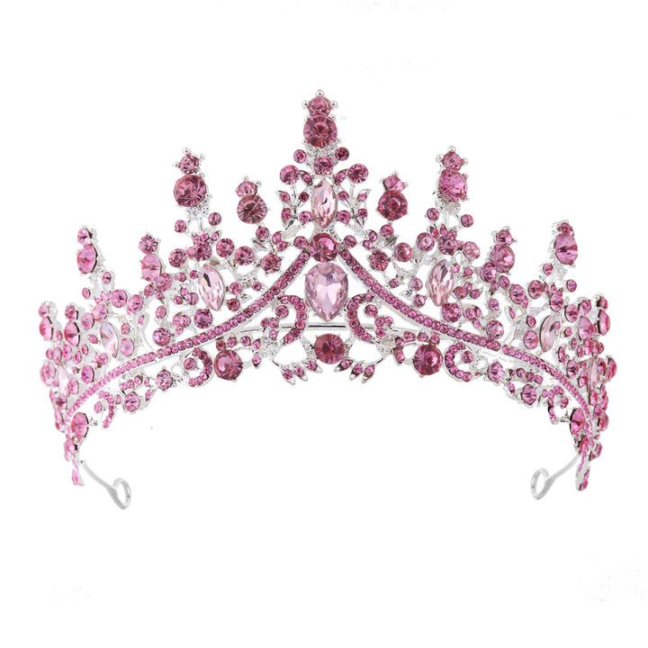 Ladies Rhinestone Tiara with Sparkling Gemstones Bowlift