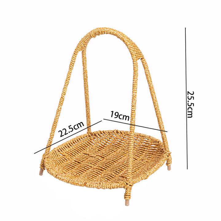 Women Handcrafted Storage Basket with Round Design Bowlift
