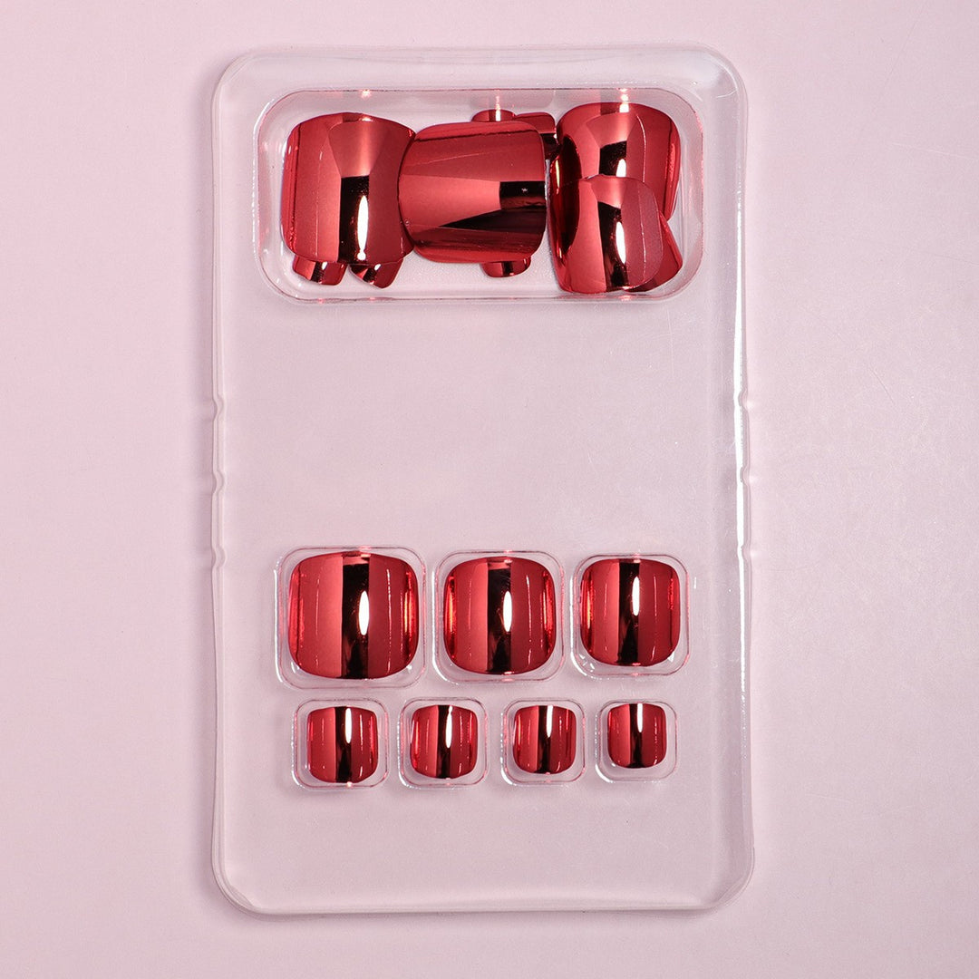 Premium Metallic Press-On Nail Set Bowlift