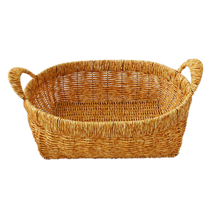 Handwoven Natural Storage Basket Bowlift