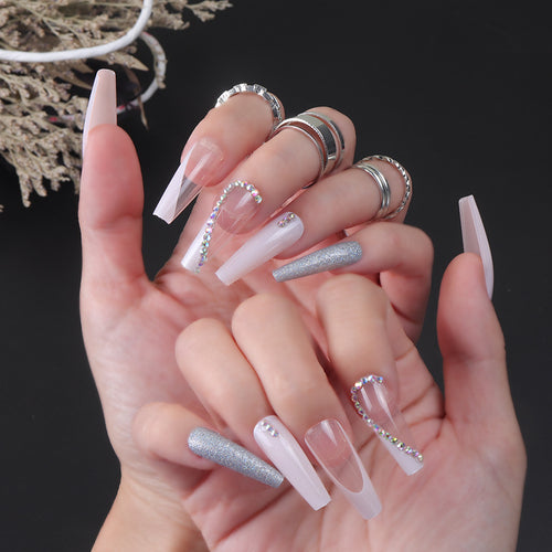 Elegant Stiletto Acrylic Nail Extensions Bowlift