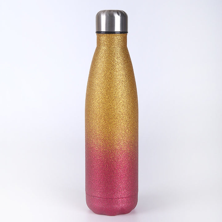Ladies Insulated Water Bottle with Elegant Glitter Surface Bowlift