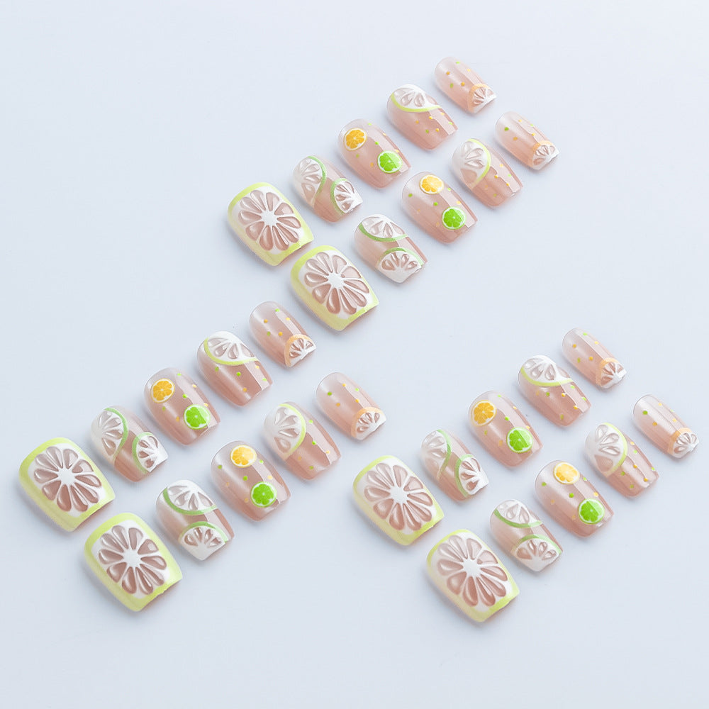Tropical Fruit-Themed Press-On Nails Bowlift