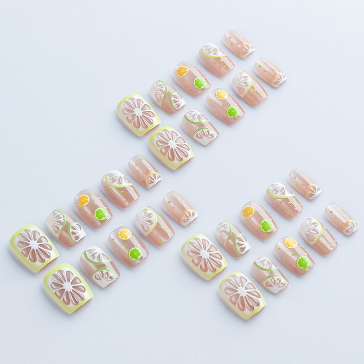 Tropical Fruit-Themed Press-On Nails Bowlift