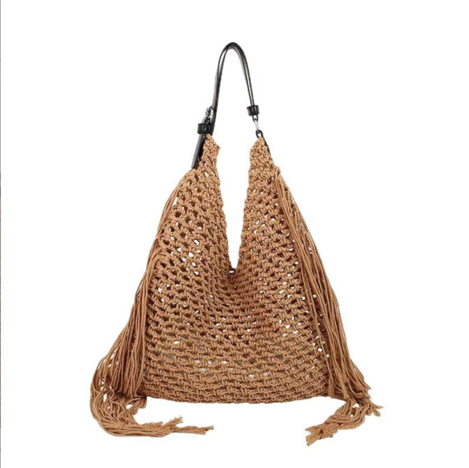 Fashionable Macrame Handbag Bowlift