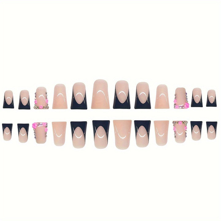 Luxury Floral Decorative Press-On Nails Bowlift