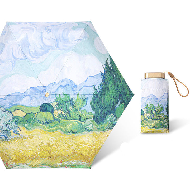 Women's Foldable Umbrella with Practical Carrying Handle Bowlift