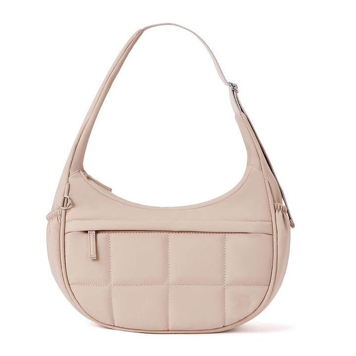Fashionable shoulder bag with quilted surface Bowlift